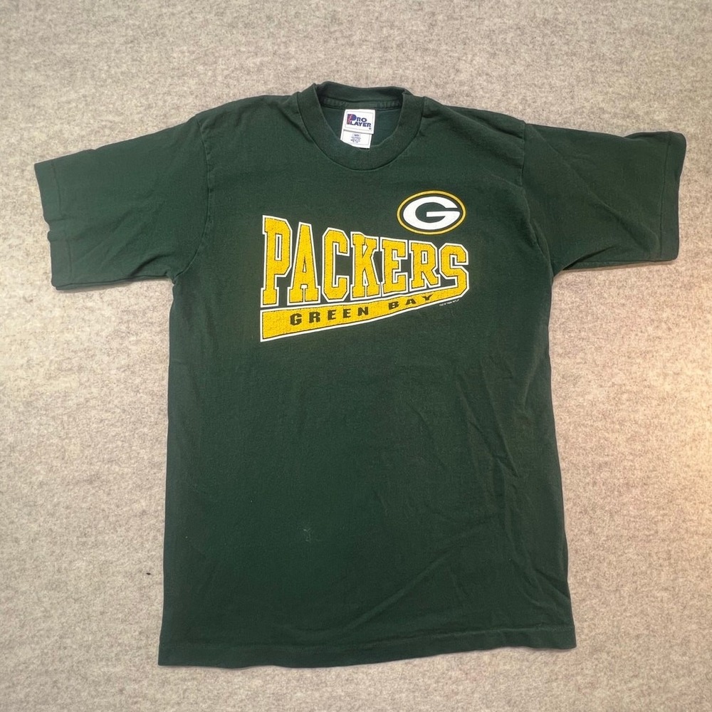Pro Player Green Bay Packers T-Shirt Small Green 1996 Vintage Single Stitch - Picture 2 of 9